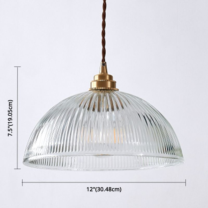 Alessio Eenvoudige hanglamp van metaal en glas in komvorm, transparant, voor de eetkamer. - afbeelding 7 | Noma Lighting