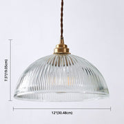 Alessio Eenvoudige hanglamp van metaal en glas in komvorm, transparant, voor de eetkamer. - afbeelding 7 | Noma Lighting