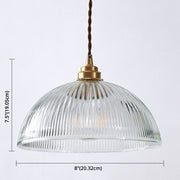 Alessio Eenvoudige hanglamp van metaal en glas in komvorm, transparant, voor de eetkamer. - afbeelding 8 | Noma Lighting