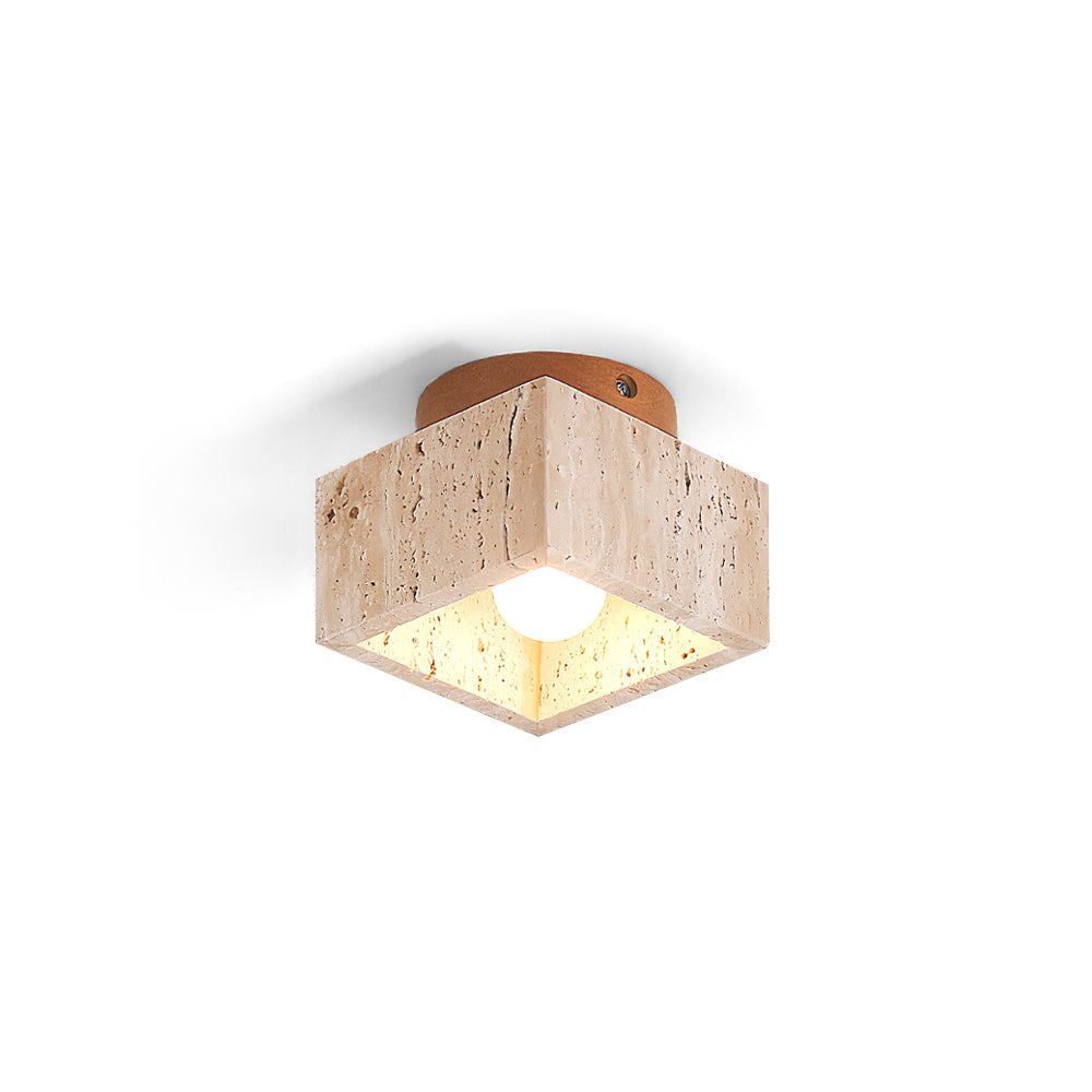 Rilon Ritta plafondlamp zwart & gele travertin - afbeelding 1 | Noma Lighting
