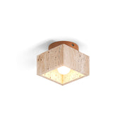 Rilon Ritta plafondlamp zwart & gele travertin - afbeelding 1 | Noma Lighting