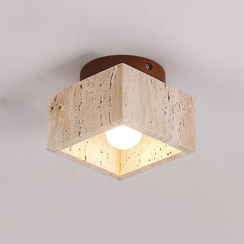 Rilon Ritta plafondlamp zwart & gele travertin - afbeelding 15 | Noma Lighting
