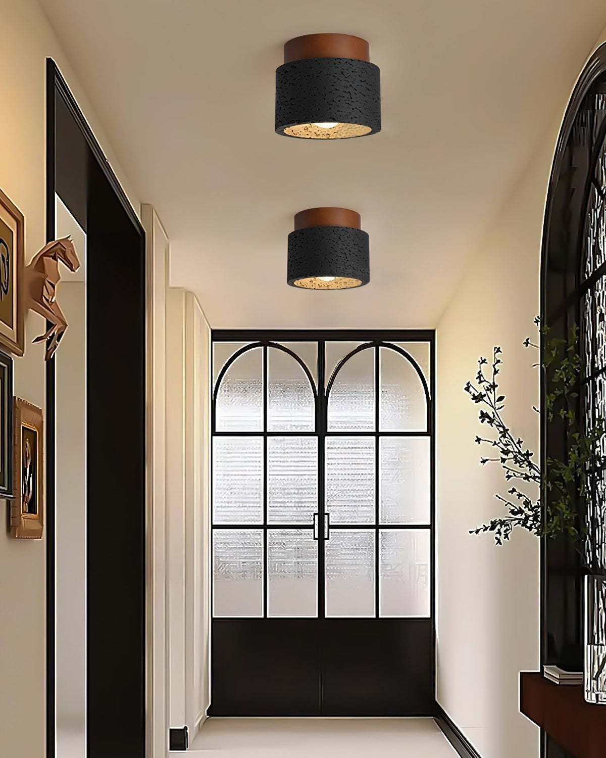 Rilon Ritta plafondlamp zwart & gele travertin - afbeelding 23 | Noma Lighting