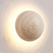 Tavenise ronde wandlamp in travertin - afbeelding 4 | Noma Lighting