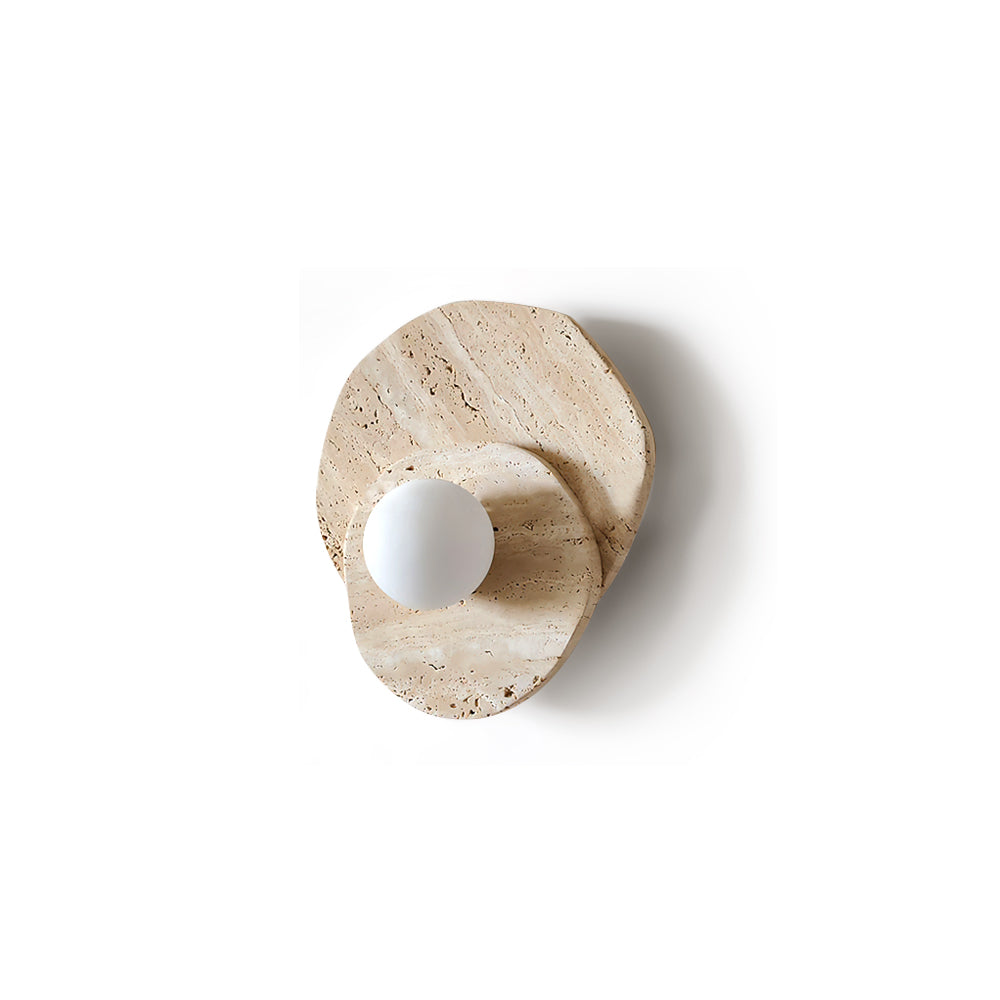 Tavinielle wandlamp travertin Layered Wabi-sabi Esthetiek - afbeelding 1 | Noma Lighting