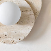 Tavinielle wandlamp travertin Layered Wabi-sabi Esthetiek - afbeelding 5 | Noma Lighting