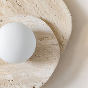 Tavinielle wandlamp travertin Layered Wabi-sabi Esthetiek - afbeelding 6 | Noma Lighting
