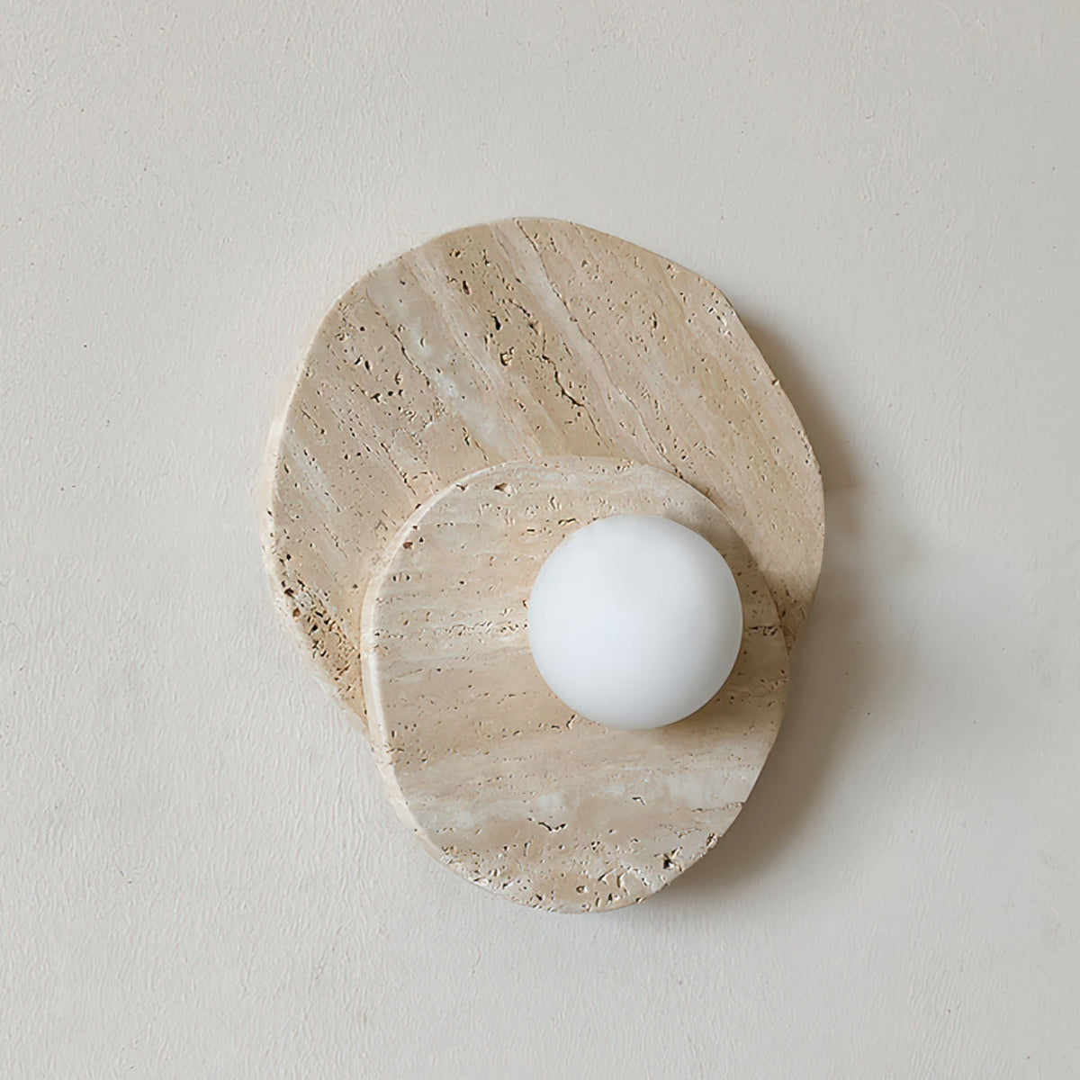 Tavinielle wandlamp travertin Layered Wabi-sabi Esthetiek - afbeelding 7 | Noma Lighting