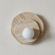 Tavinielle wandlamp travertin Layered Wabi-sabi Esthetiek - afbeelding 9 | Noma Lighting