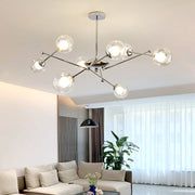 Valentina Moderne LED Kroonluchters Chroom Glas Woonkamer - afbeelding 3 | Noma Lighting