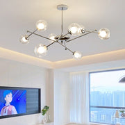 Valentina Moderne LED Kroonluchters Chroom Glas Woonkamer - afbeelding 5 | Noma Lighting