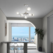Valentina Moderne LED Kroonluchters Chroom Glas Woonkamer - afbeelding 6 | Noma Lighting