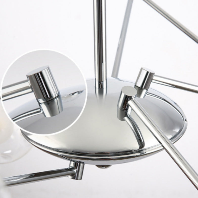 Valentina Moderne LED Kroonluchters Chroom Glas Woonkamer - afbeelding 8 | Noma Lighting