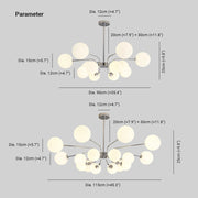 Valentina Moderne LED Kroonluchters Chroom/Goud Woonkamer - afbeelding 4 | Noma Lighting