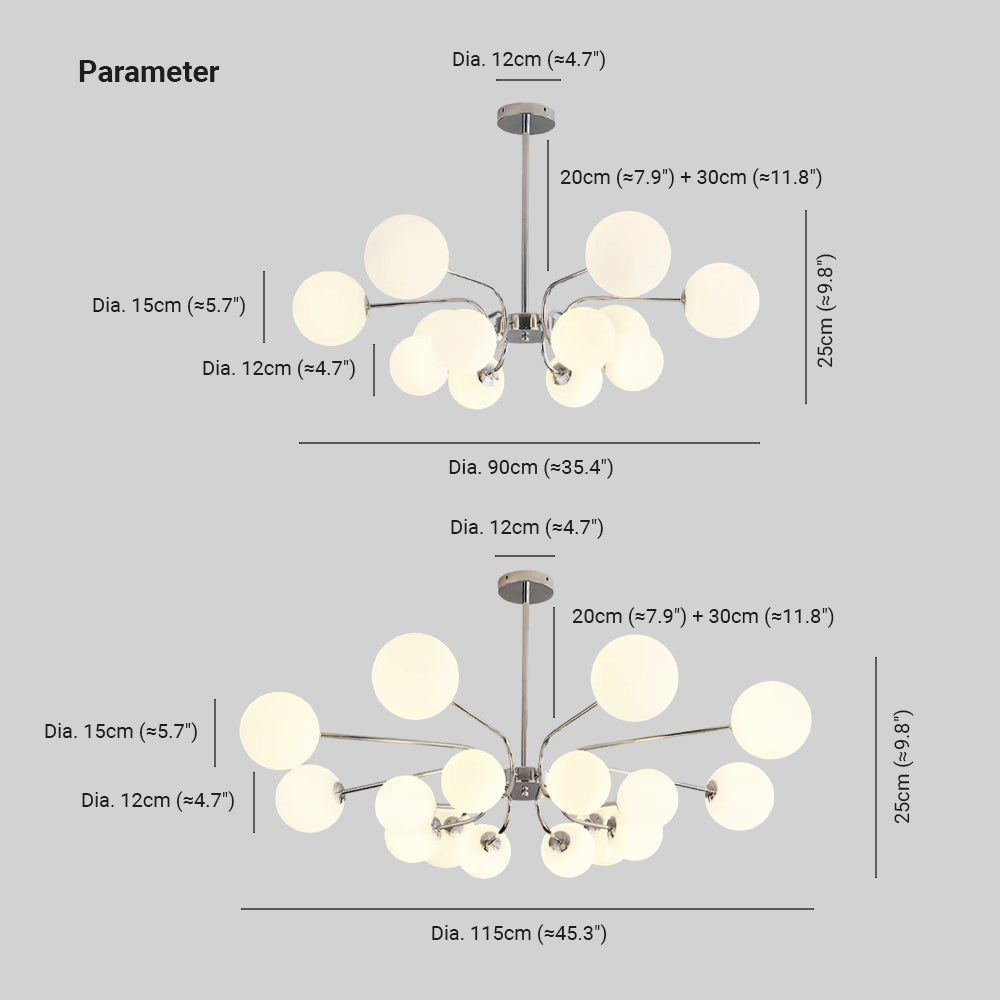 Valentina Moderne LED Kroonluchters Chroom/Goud Woonkamer - afbeelding 4 | Noma Lighting
