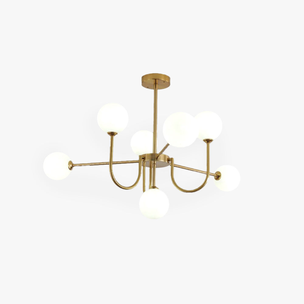 Valentina Moderne LED Kroonluchters Goud Glas Woon-/Eetkamer - afbeelding 1 | Noma Lighting