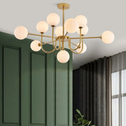 Valentina Moderne LED Kroonluchters Goud Glas Woon-/Eetkamer - afbeelding 11 | Noma Lighting