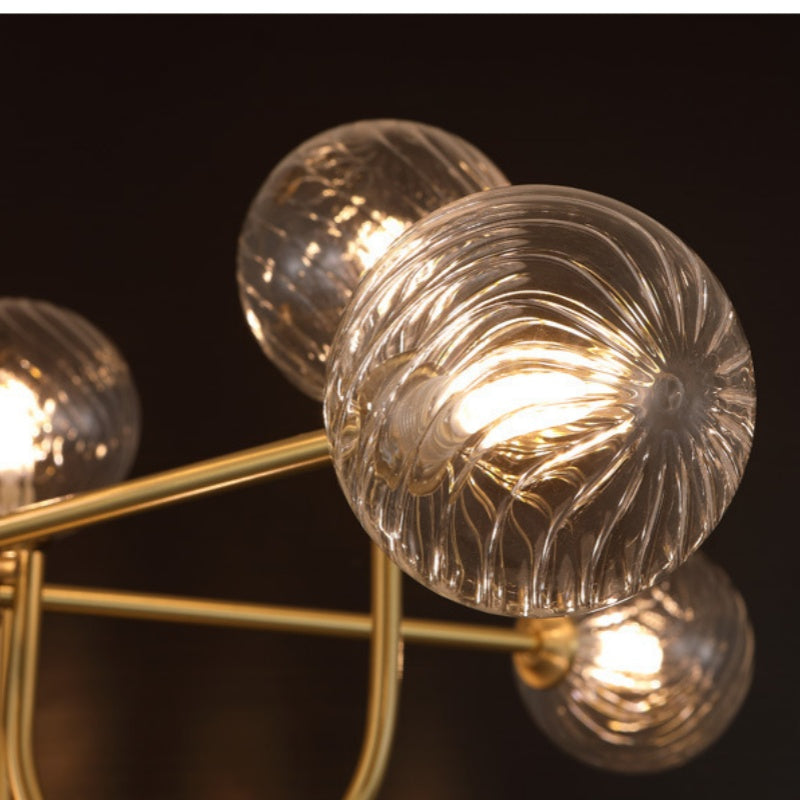 Valentina Moderne LED Kroonluchters Goud Glas Woon-/Eetkamer - afbeelding 12 | Noma Lighting