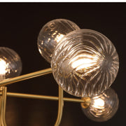 Valentina Moderne LED Kroonluchters Goud Glas Woon-/Eetkamer - afbeelding 12 | Noma Lighting
