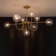 Valentina Moderne LED Kroonluchters Goud Glas Woon-/Eetkamer - afbeelding 16 | Noma Lighting
