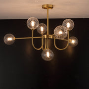 Valentina Moderne LED Kroonluchters Goud Glas Woon-/Eetkamer - afbeelding 17 | Noma Lighting