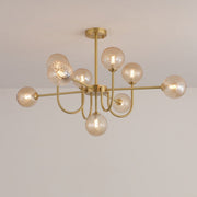 Valentina Moderne LED Kroonluchters Goud Glas Woon-/Eetkamer - afbeelding 18 | Noma Lighting