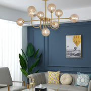 Valentina Moderne LED Kroonluchters Goud Glas Woon-/Eetkamer - afbeelding 7 | Noma Lighting