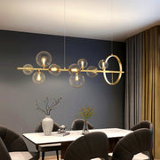 Valentina Moderne LED Kroonluchters Goud Glas Woon/Eetkamer - afbeelding 7 | Noma Lighting