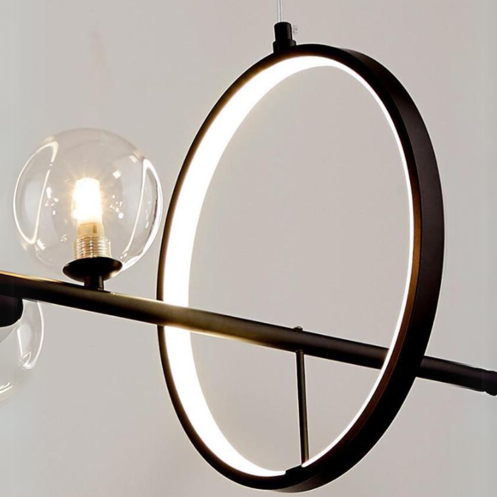 Valentina Moderne LED Kroonluchters Goud Glas Woon/Eetkamer - afbeelding 8 | Noma Lighting