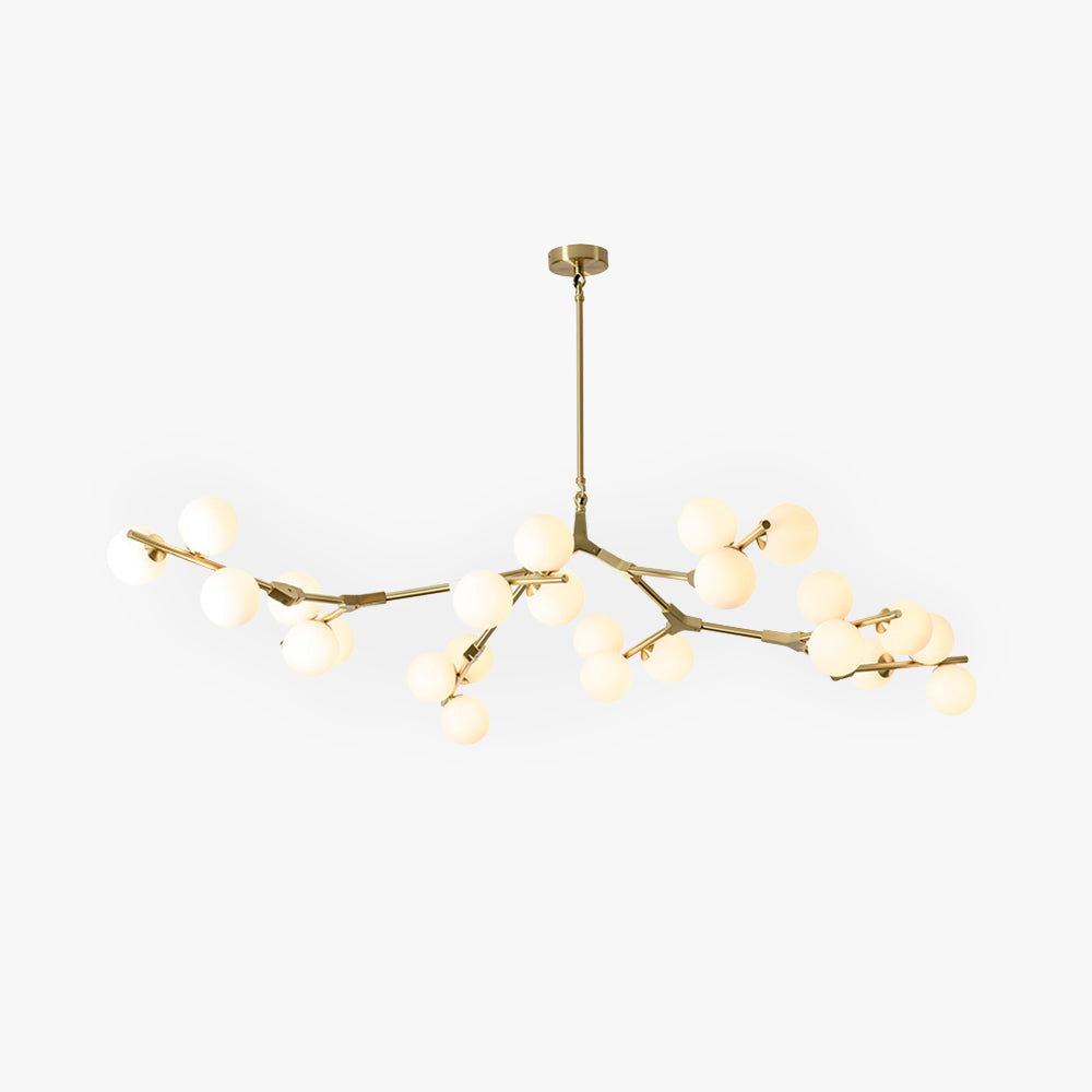 Valentina Moderne LED-kroonluchters Goud/Zwart Glas Woonkamer/Mall - afbeelding 1 | Noma Lighting