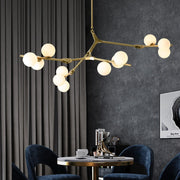 Valentina Moderne LED-kroonluchters Goud/Zwart Glas Woonkamer/Mall - afbeelding 3 | Noma Lighting