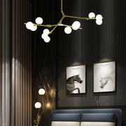 Valentina Moderne LED-kroonluchters Goud/Zwart Glas Woonkamer/Mall - afbeelding 6 | Noma Lighting