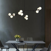 Valentina Moderne LED-kroonluchters Goud/Zwart Glas Woonkamer/Mall - afbeelding 8 | Noma Lighting