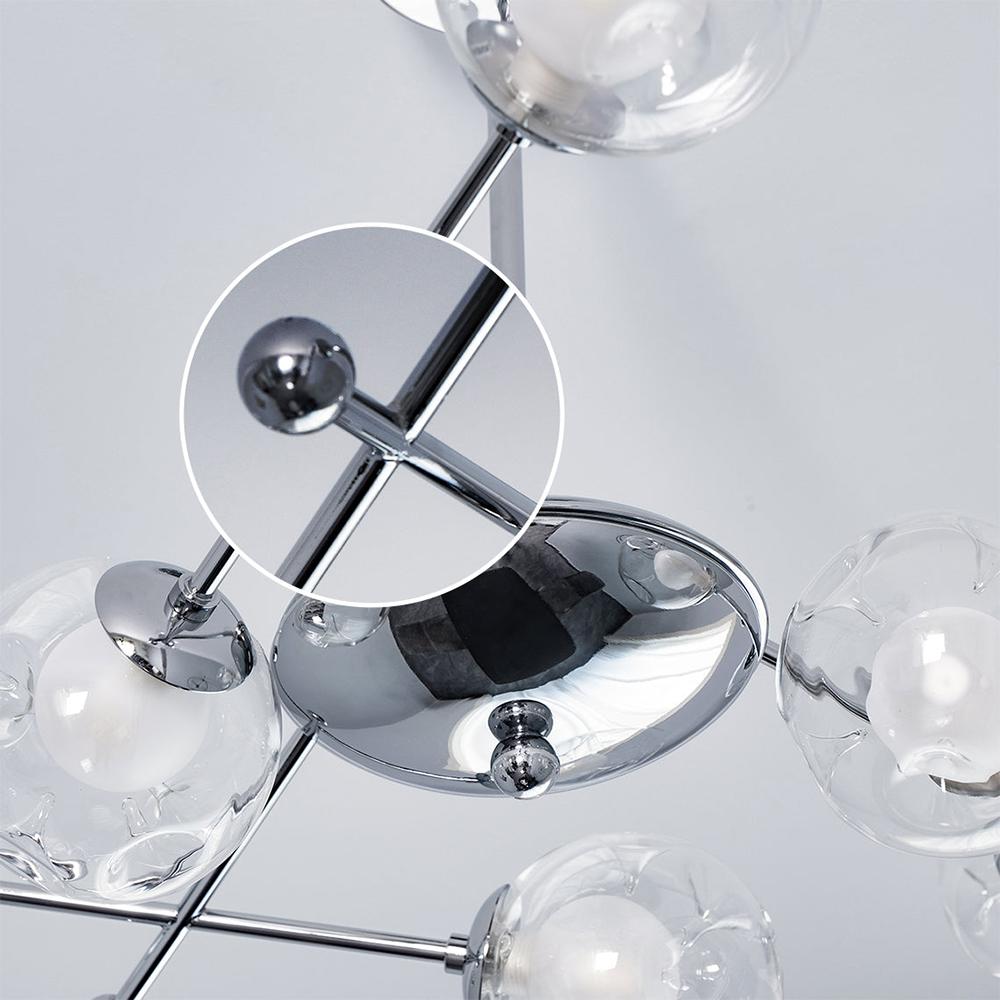 Valentina Nordic Bauhaus Kroonluchters Metaal Glas Woonkamer - afbeelding 14 | Noma Lighting