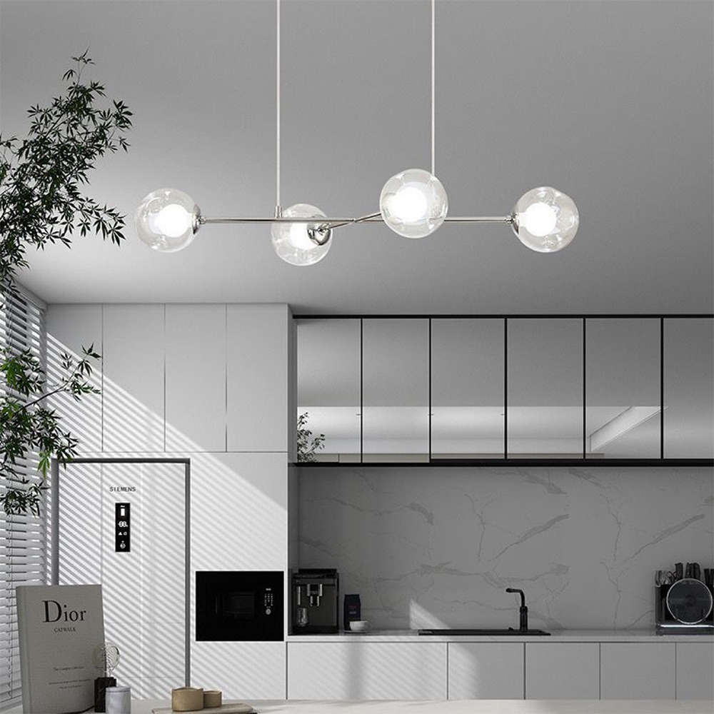 Valentina Nordic Bauhaus Kroonluchters Metaal Glas Woonkamer - afbeelding 2 | Noma Lighting