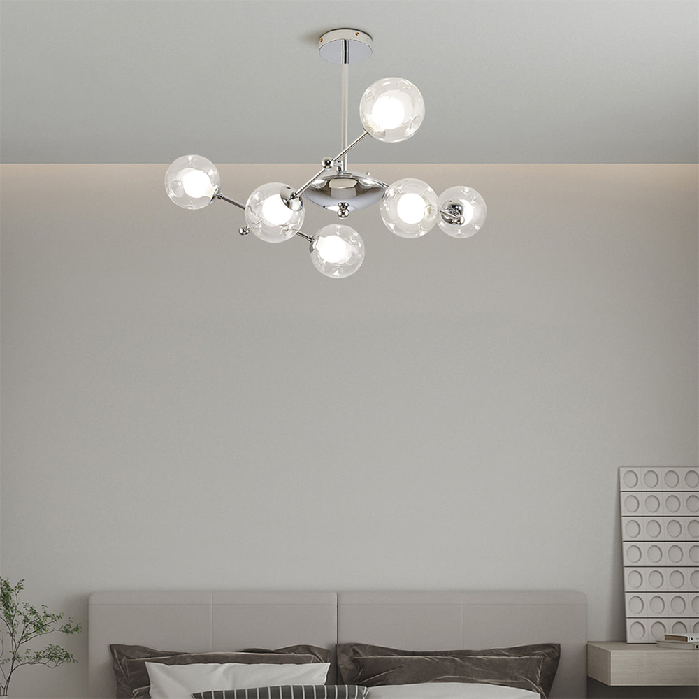 Valentina Nordic Bauhaus Kroonluchters Metaal Glas Woonkamer - afbeelding 3 | Noma Lighting