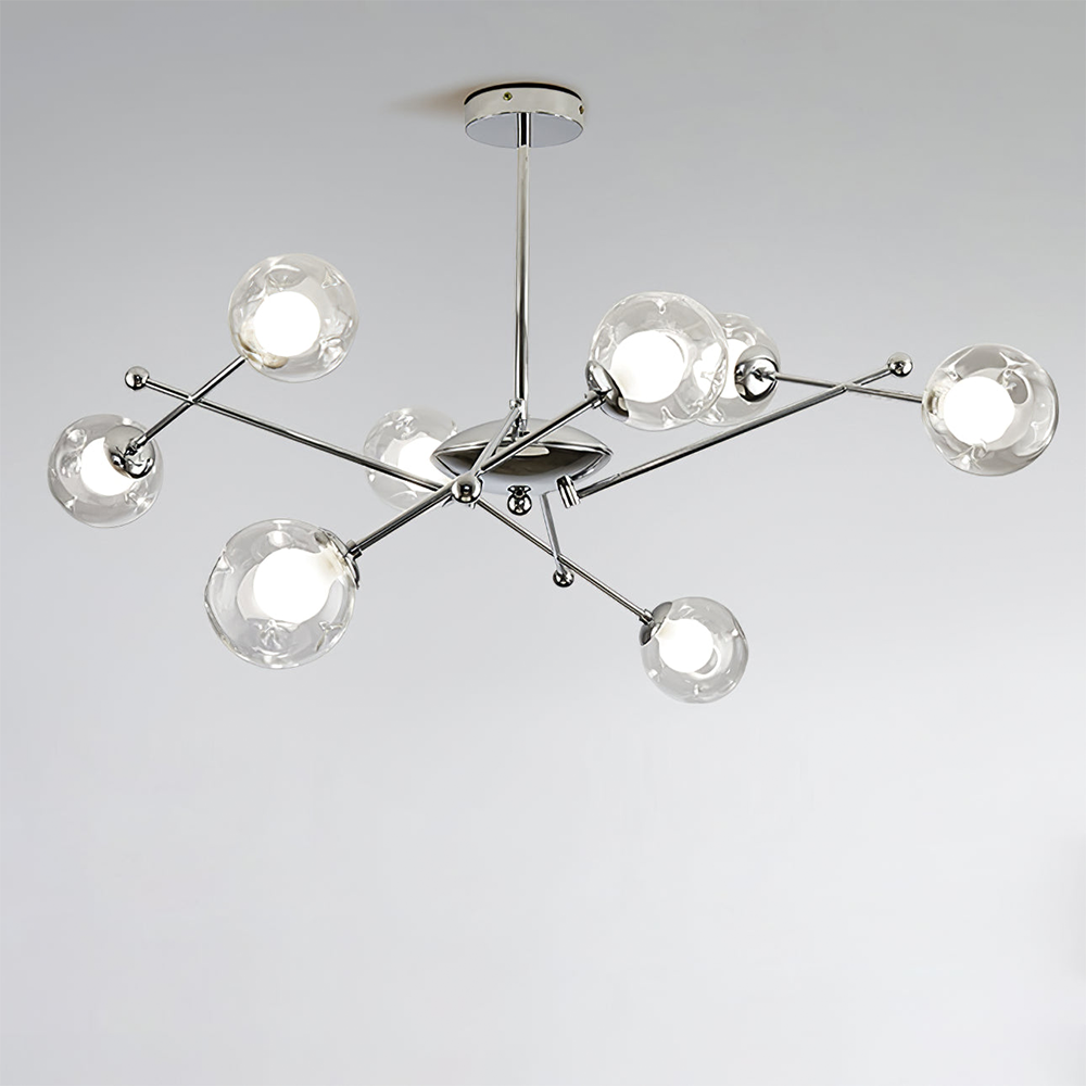 Valentina Nordic Bauhaus Kroonluchters Metaal Glas Woonkamer - afbeelding 5 | Noma Lighting