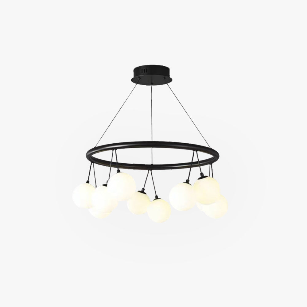 Valentina Nordic LED Kroonluchters Zwart Metaal/Glas Eetkamer/Woonkamer/Slaapkamer - afbeelding 1 | Noma Lighting