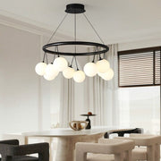 Valentina Nordic LED Kroonluchters Zwart Metaal/Glas Eetkamer/Woonkamer/Slaapkamer - afbeelding 3 | Noma Lighting