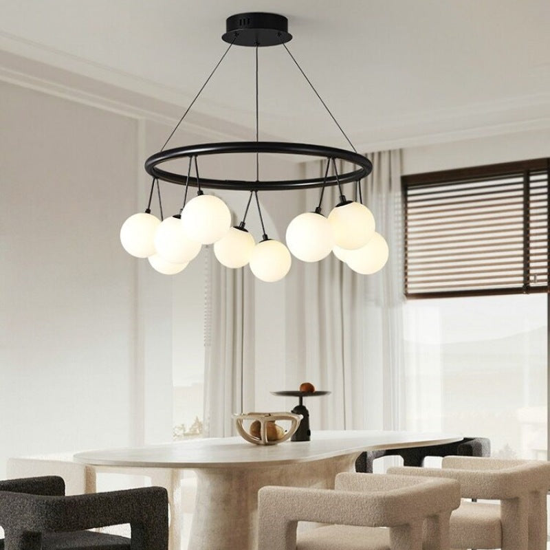 Valentina Nordic LED Kroonluchters Zwart Metaal/Glas Eetkamer/Woonkamer/Slaapkamer - afbeelding 3 | Noma Lighting