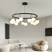 Valentina Nordic LED Kroonluchters Zwart Metaal/Glas Eetkamer/Woonkamer/Slaapkamer - afbeelding 5 | Noma Lighting