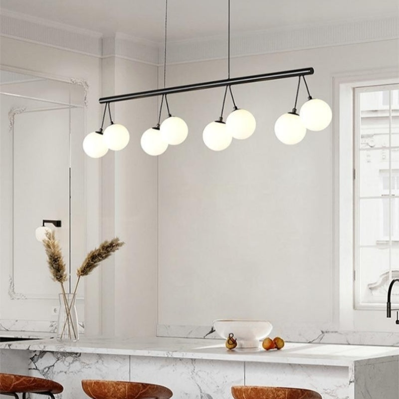 Valentina Nordic LED Kroonluchters Zwart Metaal/Glas Eetkamer/Woonkamer/Slaapkamer - afbeelding 7 | Noma Lighting