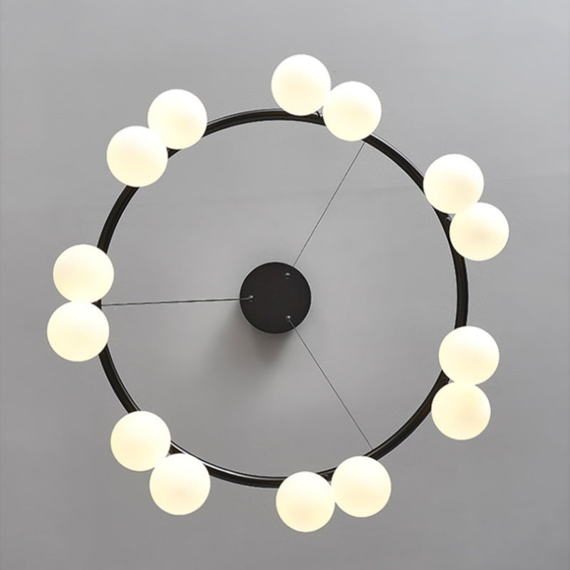 Valentina Nordic LED Kroonluchters Zwart Metaal/Glas Eetkamer/Woonkamer/Slaapkamer - afbeelding 8 | Noma Lighting