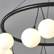 Valentina Nordic LED Kroonluchters Zwart Metaal/Glas Eetkamer/Woonkamer/Slaapkamer - afbeelding 9 | Noma Lighting