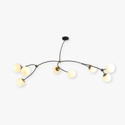 Valentina Moderne Tak Bel LED Kroonluchter Zwart Wit Metaal Woonkamer Slaapkamer - afbeelding 1 | Noma Lighting