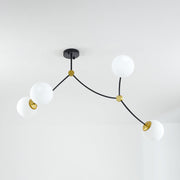 Valentina Moderne Tak Bel LED Kroonluchter Zwart Wit Metaal Woonkamer Slaapkamer - afbeelding 11 | Noma Lighting