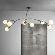 Valentina Moderne Tak Bel LED Kroonluchter Zwart Wit Metaal Woonkamer Slaapkamer - afbeelding 2 | Noma Lighting
