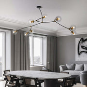 Valentina Moderne Tak Bel LED Kroonluchter Zwart Wit Metaal Woonkamer Slaapkamer - afbeelding 3 | Noma Lighting