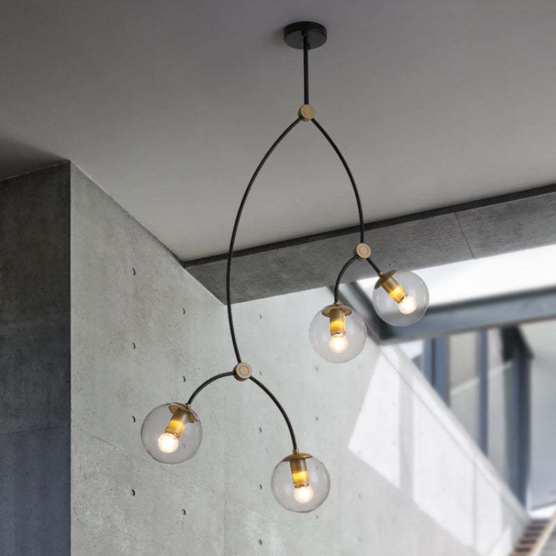 Valentina Moderne Tak Bel LED Kroonluchter Zwart Wit Metaal Woonkamer Slaapkamer - afbeelding 5 | Noma Lighting