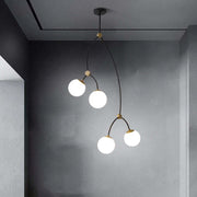 Valentina Moderne Tak Bel LED Kroonluchter Zwart Wit Metaal Woonkamer Slaapkamer - afbeelding 6 | Noma Lighting